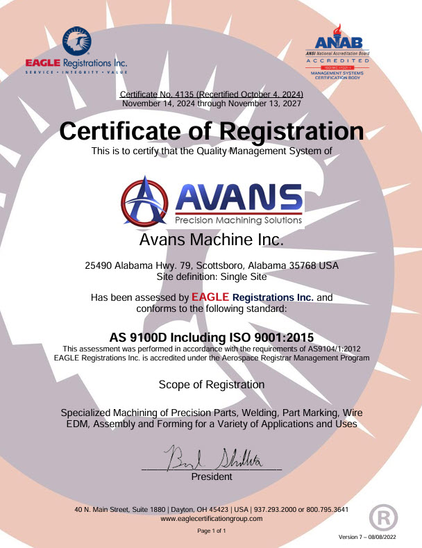 Certification of Registration